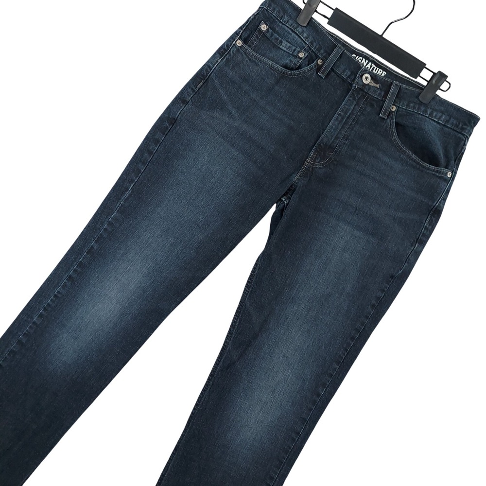 Signature by Levi Strauss & Co Jeans Men 34x32 Dark Wash S37 Slim 59178-0035